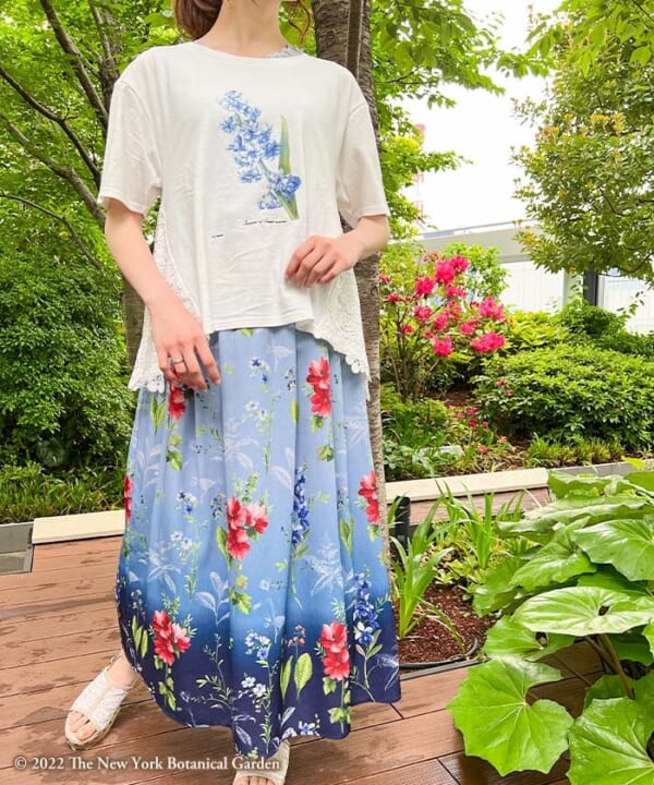 ボタニカルガーデン花柄スカート