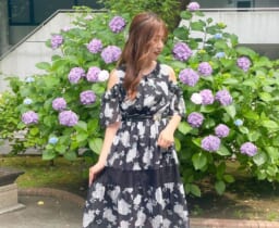 紫陽花柄ワンピース My Axes