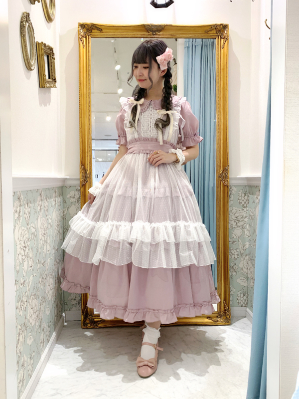 axes femme kawaii ロマンティックフリルワンピ